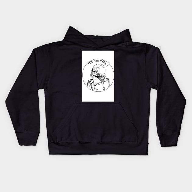 To the Moon ! Kids Hoodie by A&V Soares Store